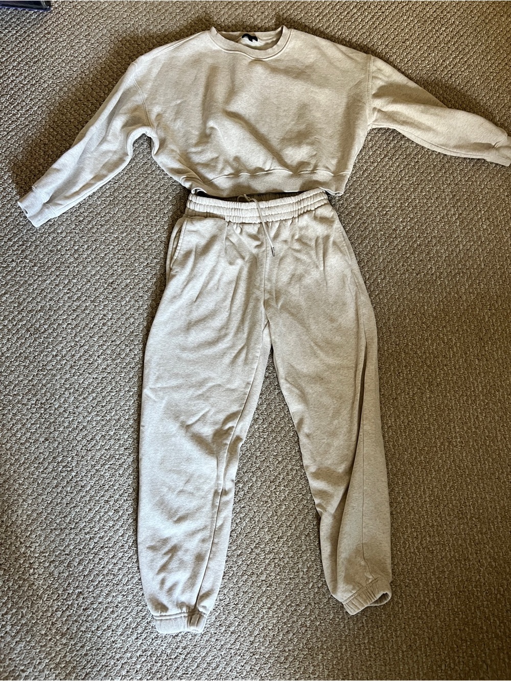 Dynamite Cream Crewneck Sweater set
